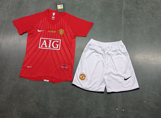 MAGLIA + PANTALONCINO BIMBO MANCHESTER UNITED HOME 07/08
