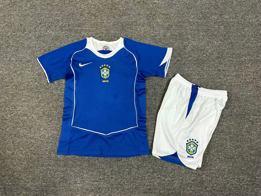 MAGLIA + PANTALONCINO BIMBO BRASILE 2004 AWAY