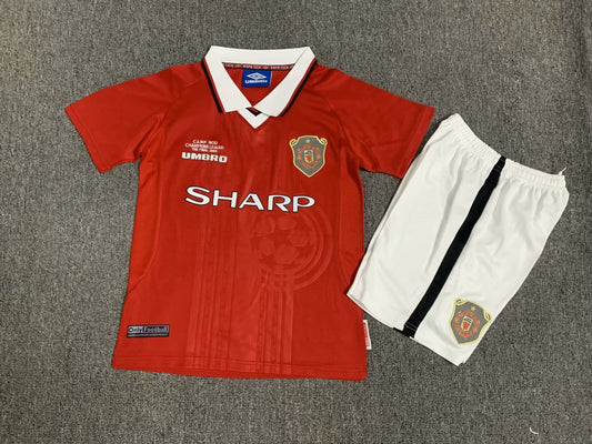 MAGLIA + PANTALONCINO BIMBO MANCHESTER UNITED 1999