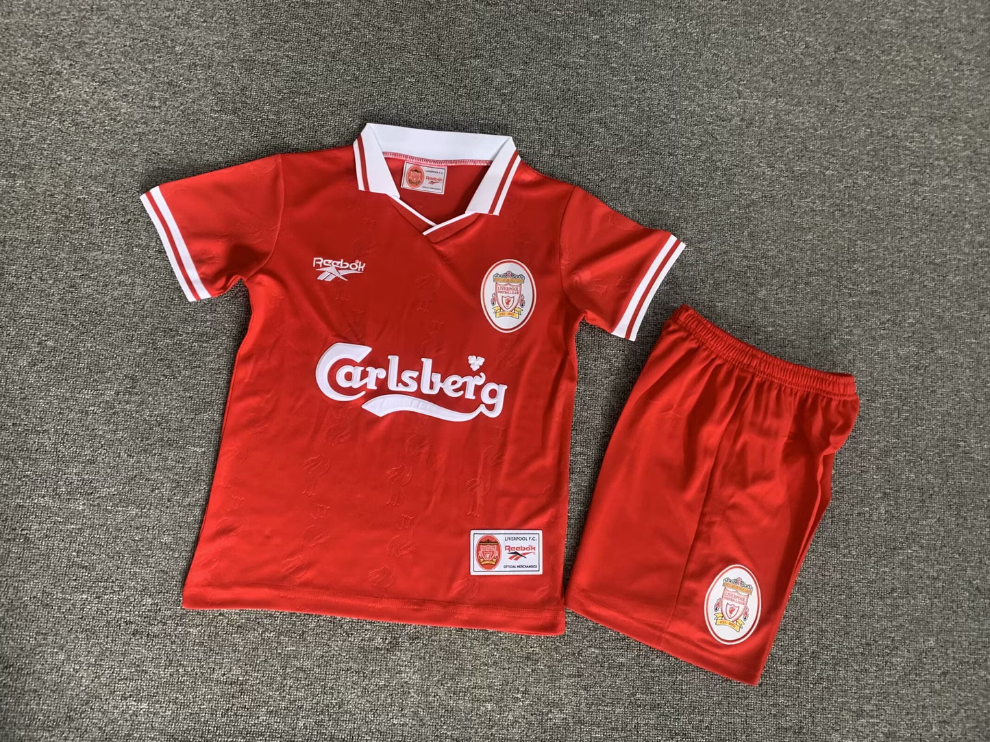 MAGLIA + PANTALONCINO BIMBO LIVERPOOL HOME 96/97
