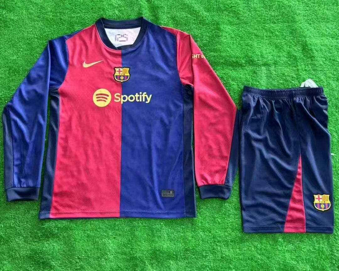 MAGLIA + PANTALONCINO BARCELLONA HOME X TRAVIS SCOTT MANICA LUNGA 24/25